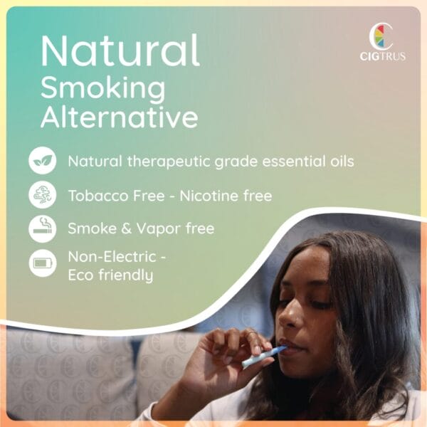 Natural Smoking Alternative, Nicotine-Free, Tobacco-Free Aroma Inhaler, Icy Peppermint & Fresh Spearmint, Eco-Friendly.