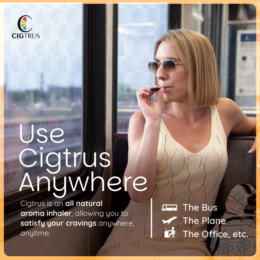 Cigtrus natural aroma inhaler, nicotine-free, tobacco-free, smokeless, craving relief, citrus mint, grapefruit, variety pack.
