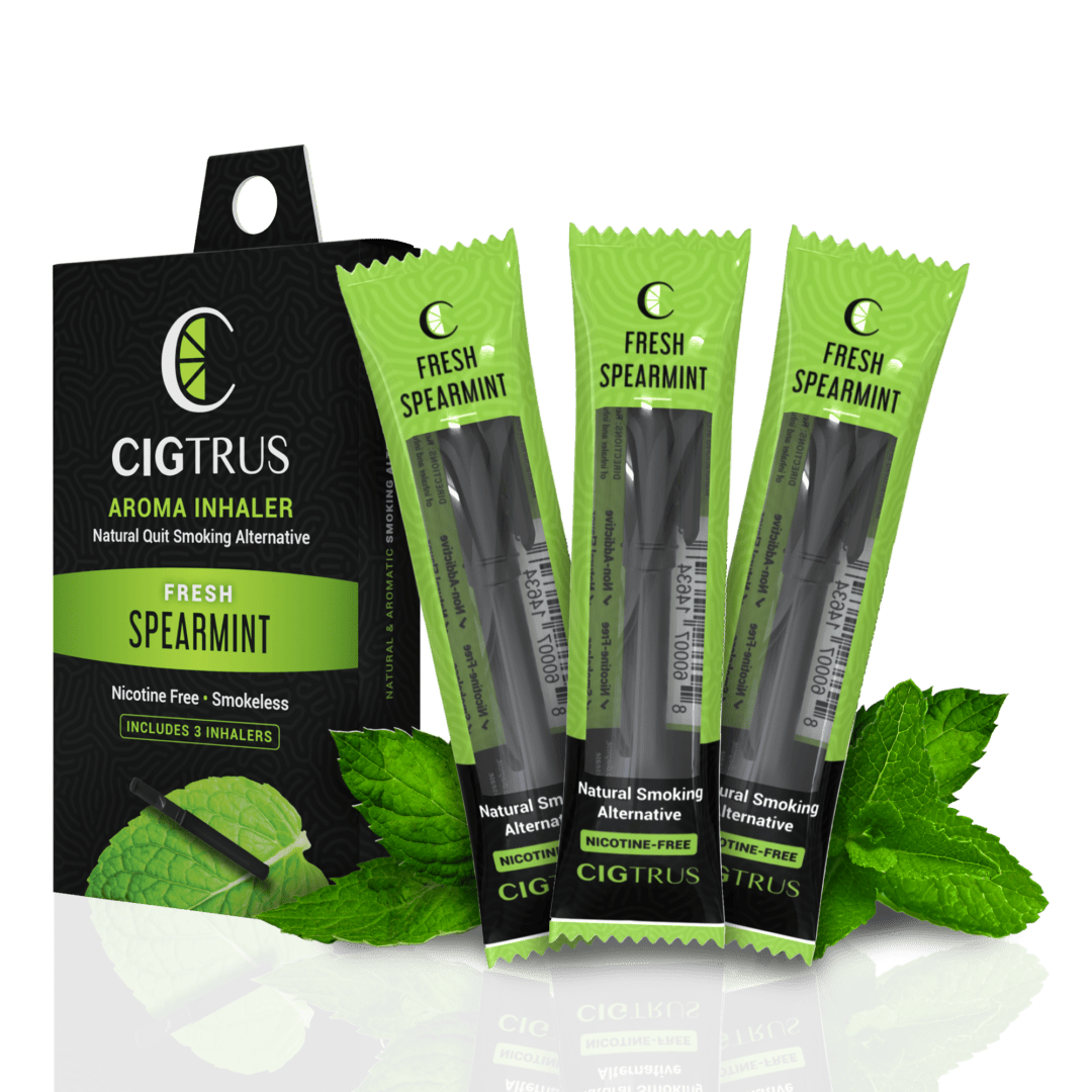 CIGTRUS Spearmint Aroma Inhaler Pack - Nicotine-Free, Smokeless Smoking Alternative with Fresh Spearmint Flavor.